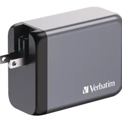 Verbatim 200 Watts 4-Port GaN Wall Charger - Black/Gray