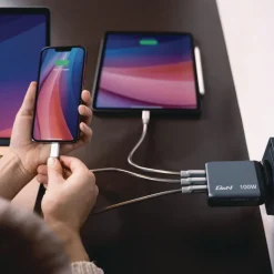 Verbatim 100 Watts 4-Port GaN Wall Charger - Black/Gray