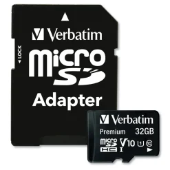 Verbatim 32GB Premium microSDHC Memory Card with Adapter