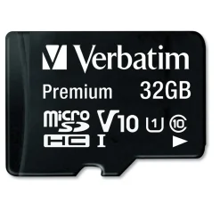 Verbatim 32GB Premium microSDHC Memory Card with Adapter