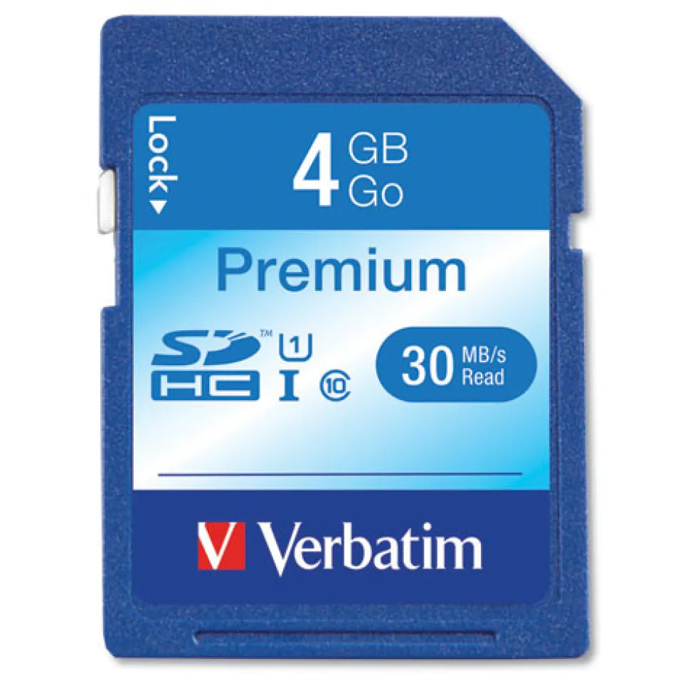 Verbatim 4GB Premium UHS-I U1 Class 10 SDHC Memory Card