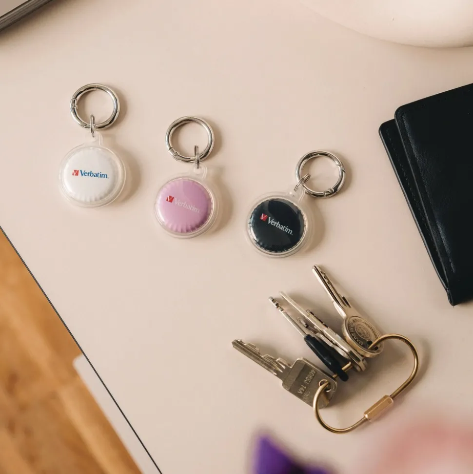 Verbatim My Finder Bluetooth Coin Tracker for Apple iOS - Black/Purple/White (3/Pack)