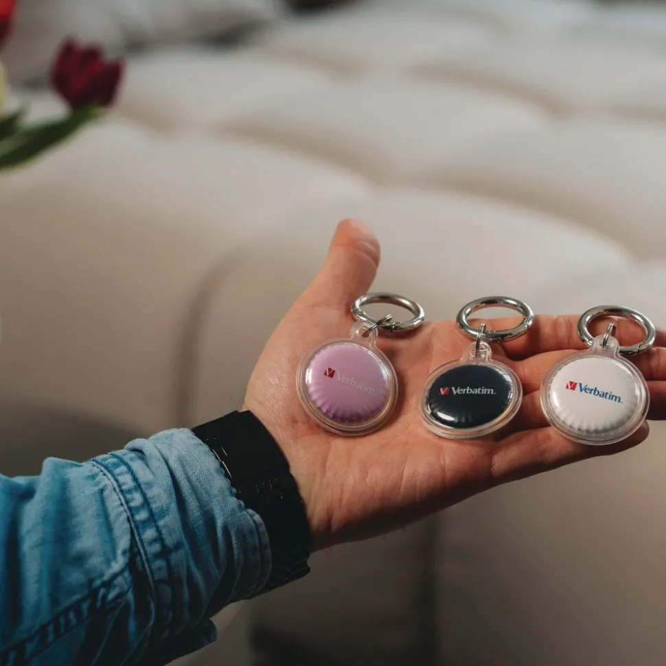 Verbatim My Finder Bluetooth Coin Tracker for Apple iOS - Black/Purple/White (3/Pack)