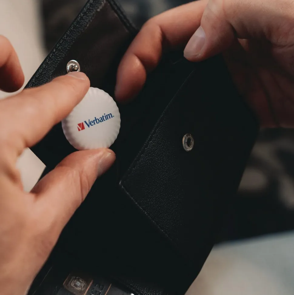 Verbatim My Finder Bluetooth Coin Tracker for Apple iOS - Black/White (2/Pack)