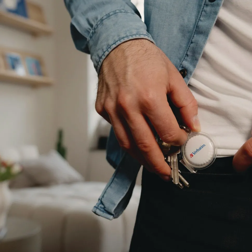 Verbatim My Finder Bluetooth Coin Tracker for Apple iOS - Black/White (2/Pack)