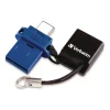 Verbatim Store n' Go Dual USB 3.2 Gen 1 Flash Drive for USB-C Devices - Blue