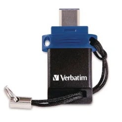 Verbatim Store n' Go Dual USB 3.2 Gen 1 Flash Drive for USB-C Devices - Blue