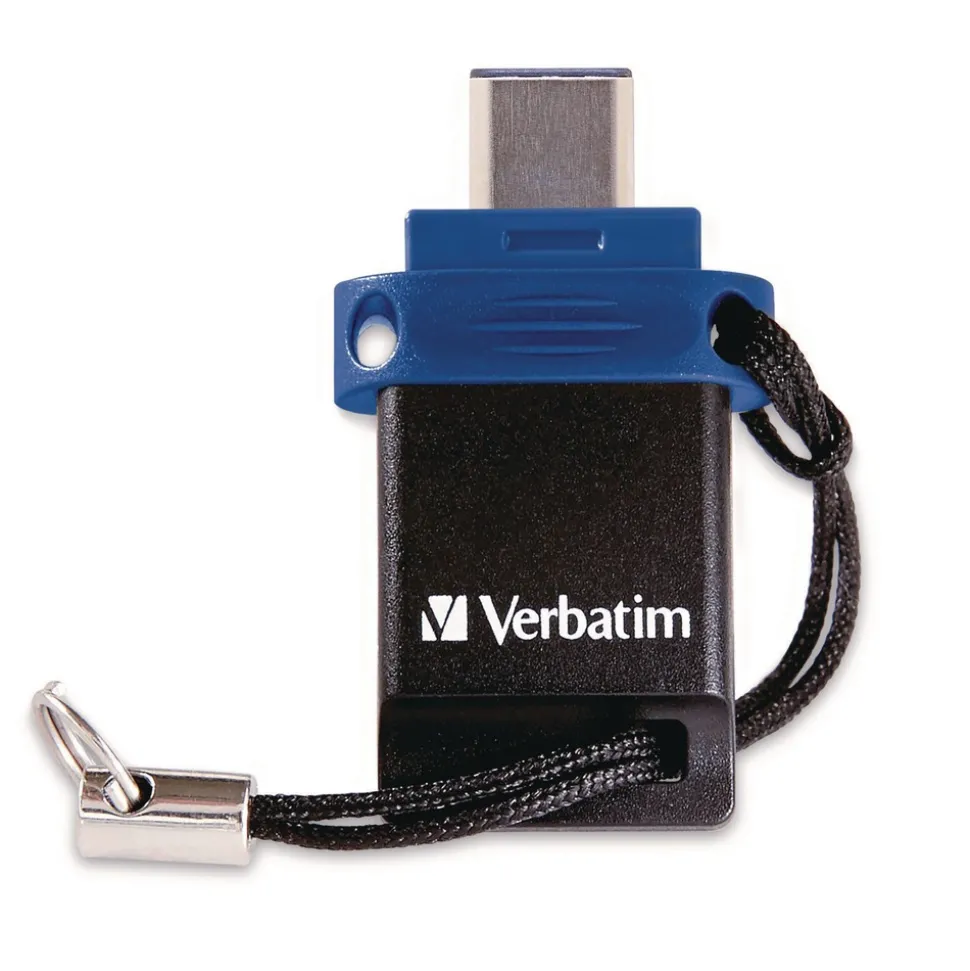 Verbatim Store n' Go Dual USB 3.2 Gen 1 Flash Drive for USB-C Devices - Blue