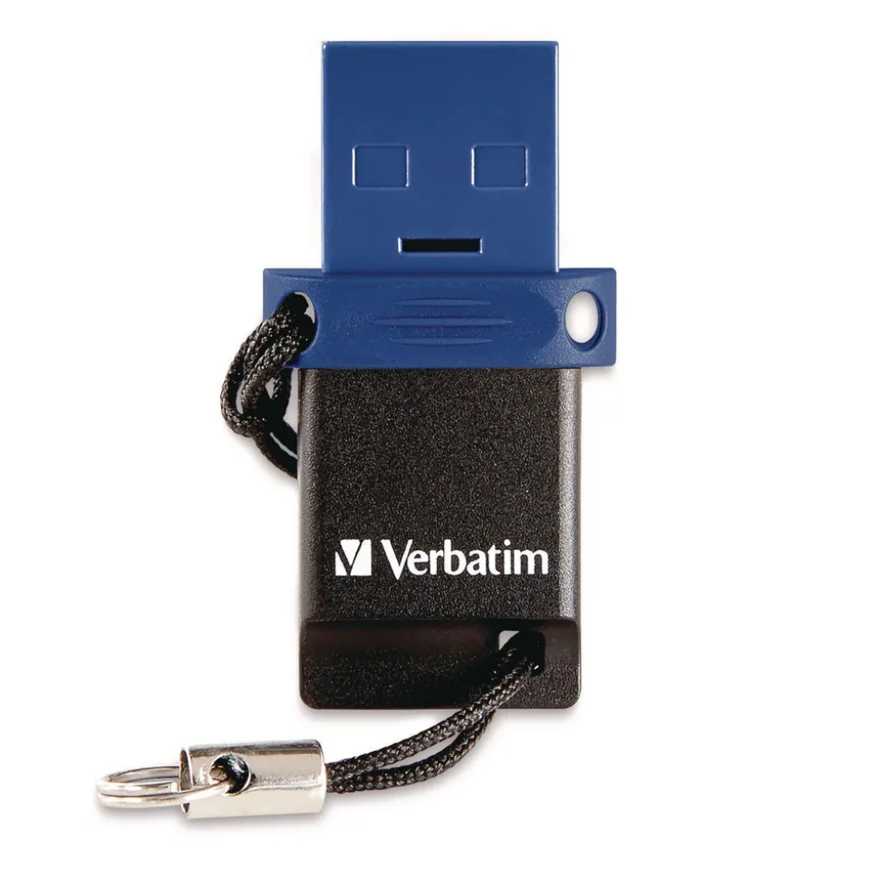 Verbatim Store n' Go Dual USB 3.2 Gen 1 Flash Drive for USB-C Devices - Blue
