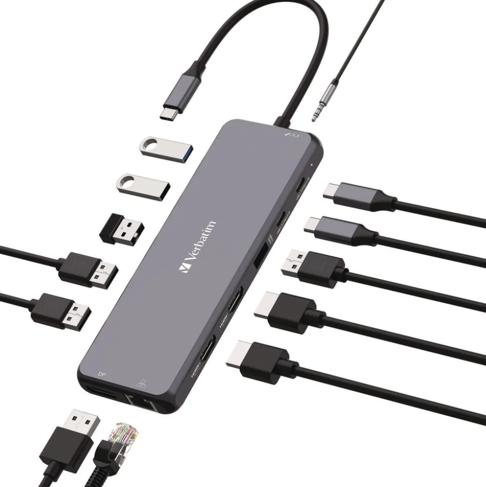 Verbatim USB-C Pro Multiport Hub CMH 13 Port - Gray