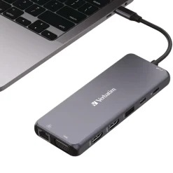 Verbatim USB-C Pro Multiport Hub14 Port - Gray