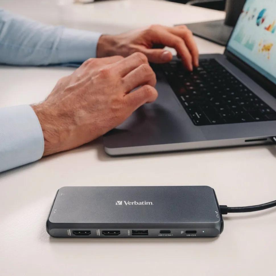 Verbatim USB-C Pro Multiport Hub14 Port - Gray