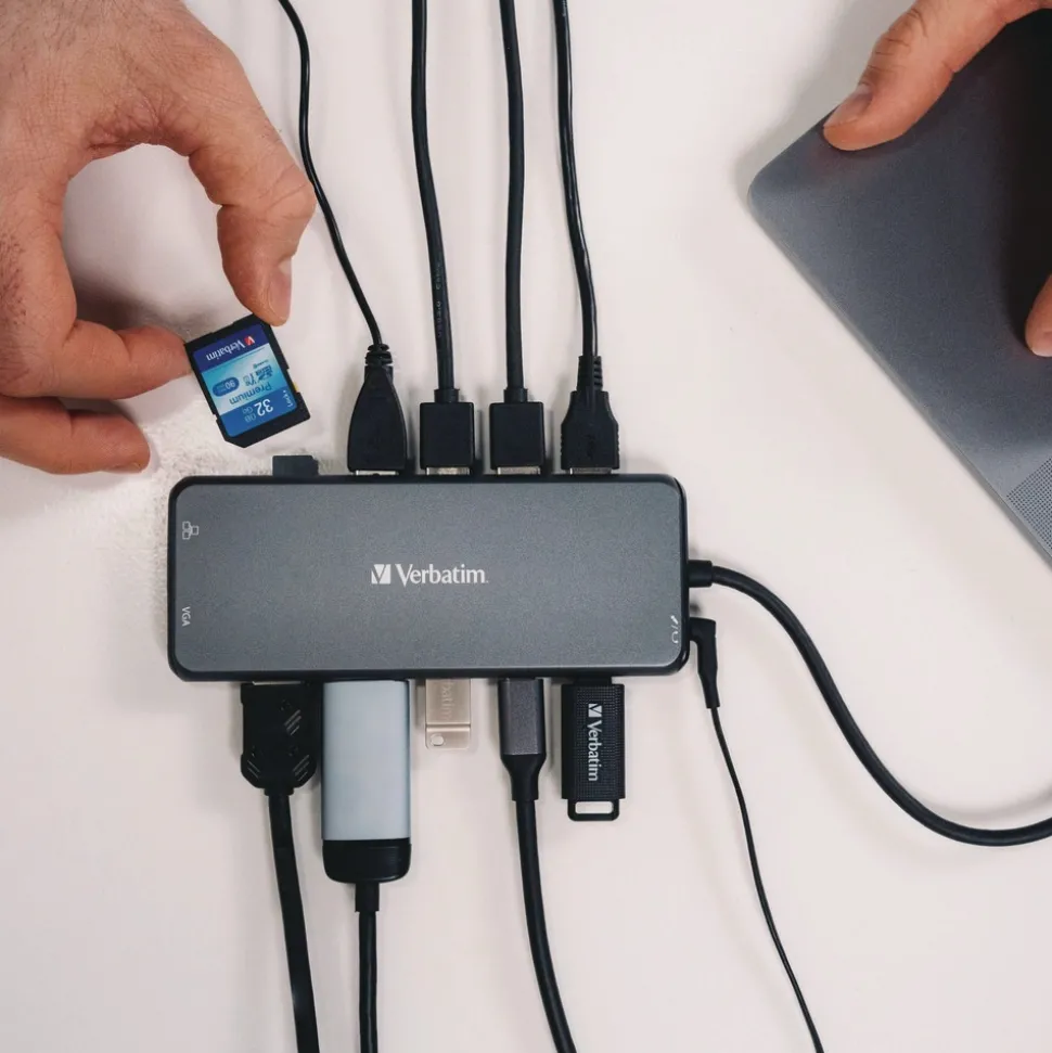 Verbatim USB-C Pro Multiport Hub14 Port - Gray