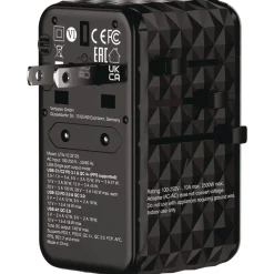Verbatim UTA-10 GaN III 3-USB-A/3-USB-C Universal Travel Adapter