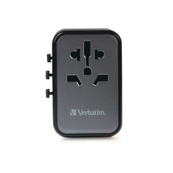 Verbatim UTA-09 Gan III 2-USB-A/2-USB-C/USB-C with Power Delivery 3.0 Universal Travel Adapter