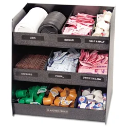 Vertiflex Commercial Grade 14.5 in. x 11.75 in. x 15 in. Vertical Condiment Organizer - Black