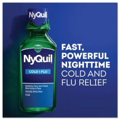 Vicks 12 oz. Bottle NyQuil Cold and Flu Nighttime Liquid (12/Carton)