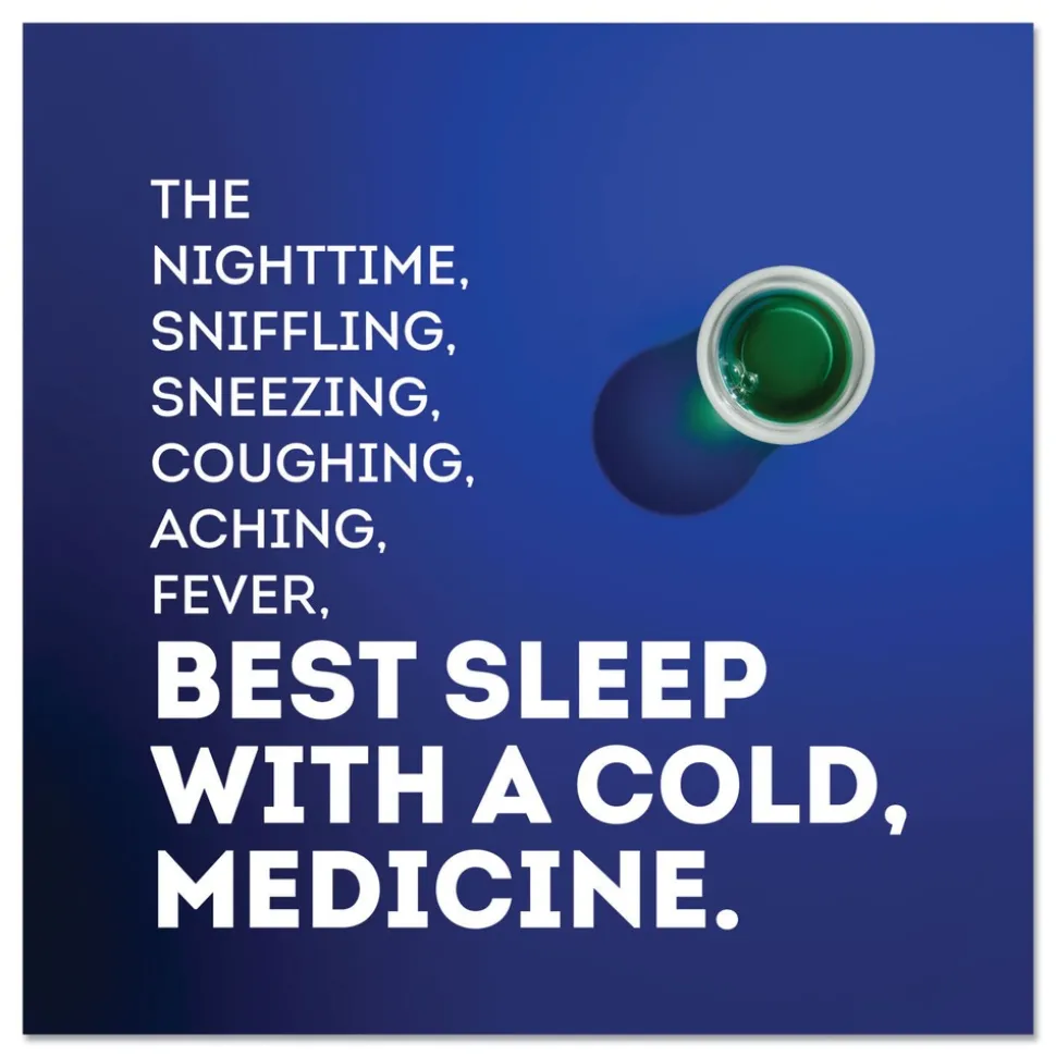 Vicks 12 oz. Bottle NyQuil Cold and Flu Nighttime Liquid (12/Carton)