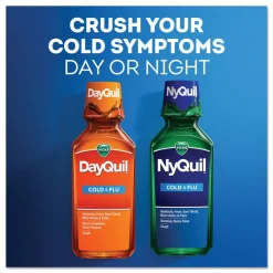 Vicks 12 oz. Bottle NyQuil Cold and Flu Nighttime Liquid (12/Carton)