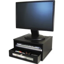 Victor 13 in. x 13 in. x 6.5 in. Midnight Black Collection Monitor Riser Supports 50 lbs. - Black