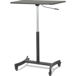 Victor 30.75 in. x 22 in. x 29 in. to 44 in. High Rise Collection Mobile Adjustable Standing Desk - Black
