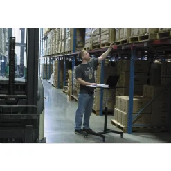 Victor 30.75 in. x 22 in. x 29 in. to 44 in. High Rise Collection Mobile Adjustable Standing Desk - Black