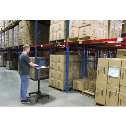 Victor 30.75 in. x 22 in. x 29 in. to 44 in. High Rise Collection Mobile Adjustable Standing Desk - Black