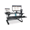 Victor 36 in. x 31.25 in. x 5.25 in. to 20 in. High Rise Height Adjustable Standing Desk with Keyboard Tray - Gray/Black