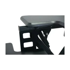 Victor 36 in. x 31.25 in. x 5.25 in. to 20 in. High Rise Height Adjustable Standing Desk with Keyboard Tray - Gray/Black