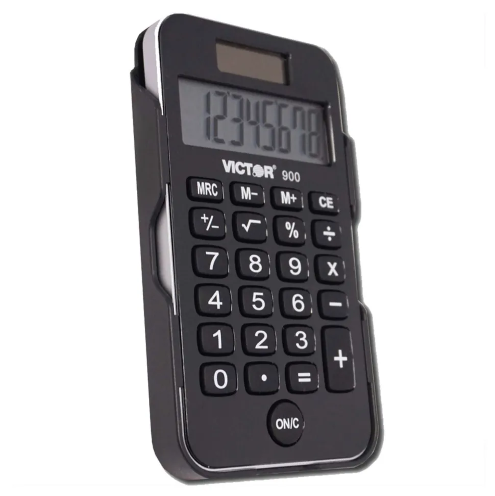 Victor 8-Digit LCD Antimicrobial Pocket Calculator