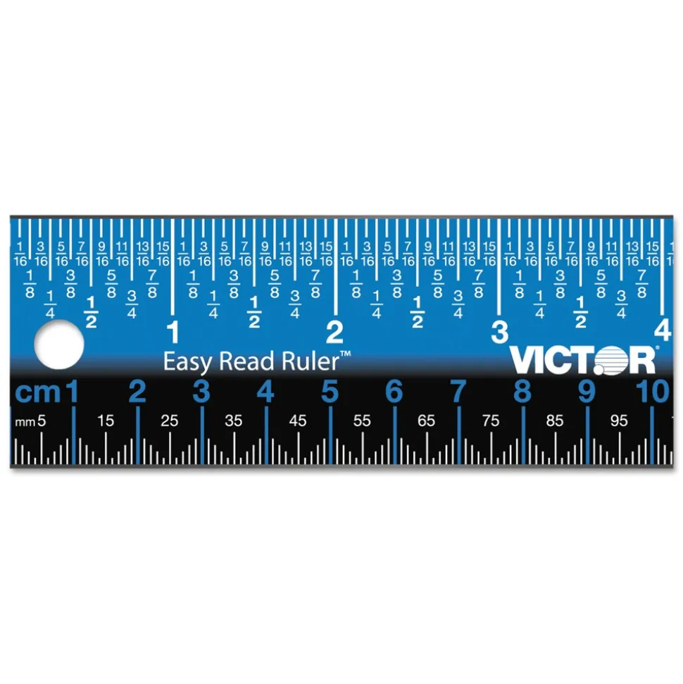 Victor Easy Read 18.25 in. Long Standard/Metric Stainless Steel Ruler - Blue