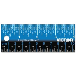 Victor Easy Read 12.5 in. Long Standard/Metric Stainless Steel Ruler - Blue