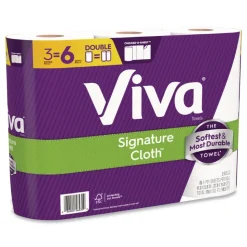 Viva 5.1 in. x 11 in. 1-Ply Signature Cloth Choose-A-Sheet Kitchen Roll Paper Towels - White (8/Carton)