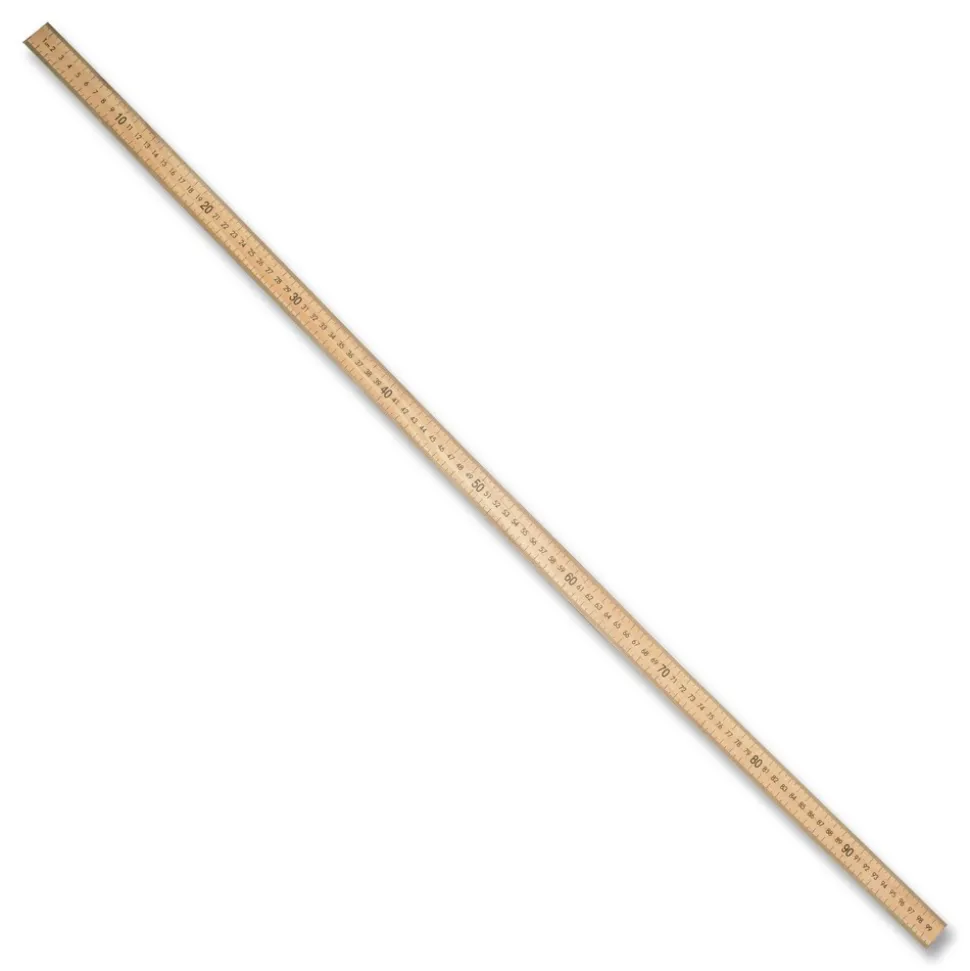 Westcott 39.5 in. Standard/Metric Wooden Meter Stick - Clear Lacquer Finish (12/Box)