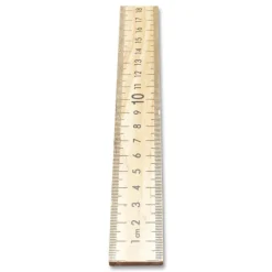 Westcott 39.5 in. Standard/Metric Wooden Meter Stick - Clear Lacquer Finish (12/Box)
