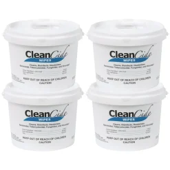 Wexford Labs 1-Ply 8 x 5.5 CleanCide Disinfecting Wipes - Fresh Scent/White (4/Carton)