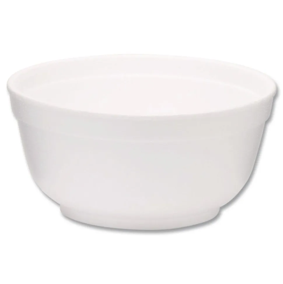 WinCup 8 oz Squat Style Foam Bowls - White (1000/Carton)
