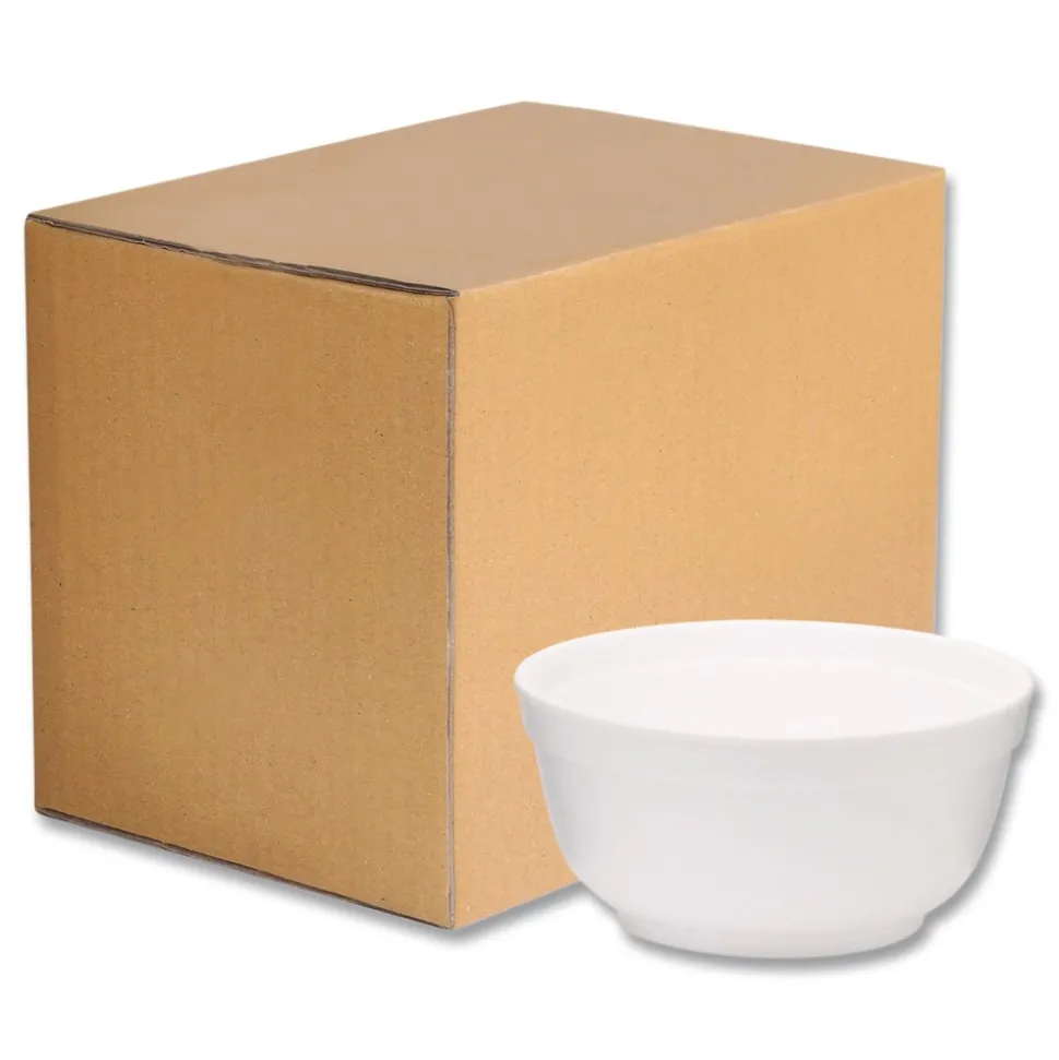 WinCup 12 oz Squat Style Foam Bowls - White (1000/Carton)