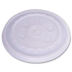 WinCup 221935 Slotted Plastic Lids for 12 oz to 24 oz Cold Cups and Bowls - Translucent (1000/Carton)