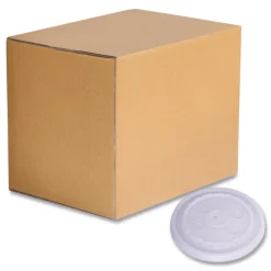 WinCup 221935 Slotted Plastic Lids for 12 oz to 24 oz Cold Cups and Bowls - Translucent (1000/Carton)
