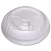 WinCup Dome Plastic Lids for 12 oz to 24 oz Hot Cups and Bowls - White (1000/Carton)