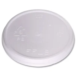 WinCup Plastic Lids for 8 oz to 16 oz Cups/5 oz to 10 oz Bowls - White (500/Carton)