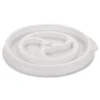 WinCup Slotted Plastic Lids for 8 oz to 10 oz Hot Cups and Bowls - White (1000/Carton)