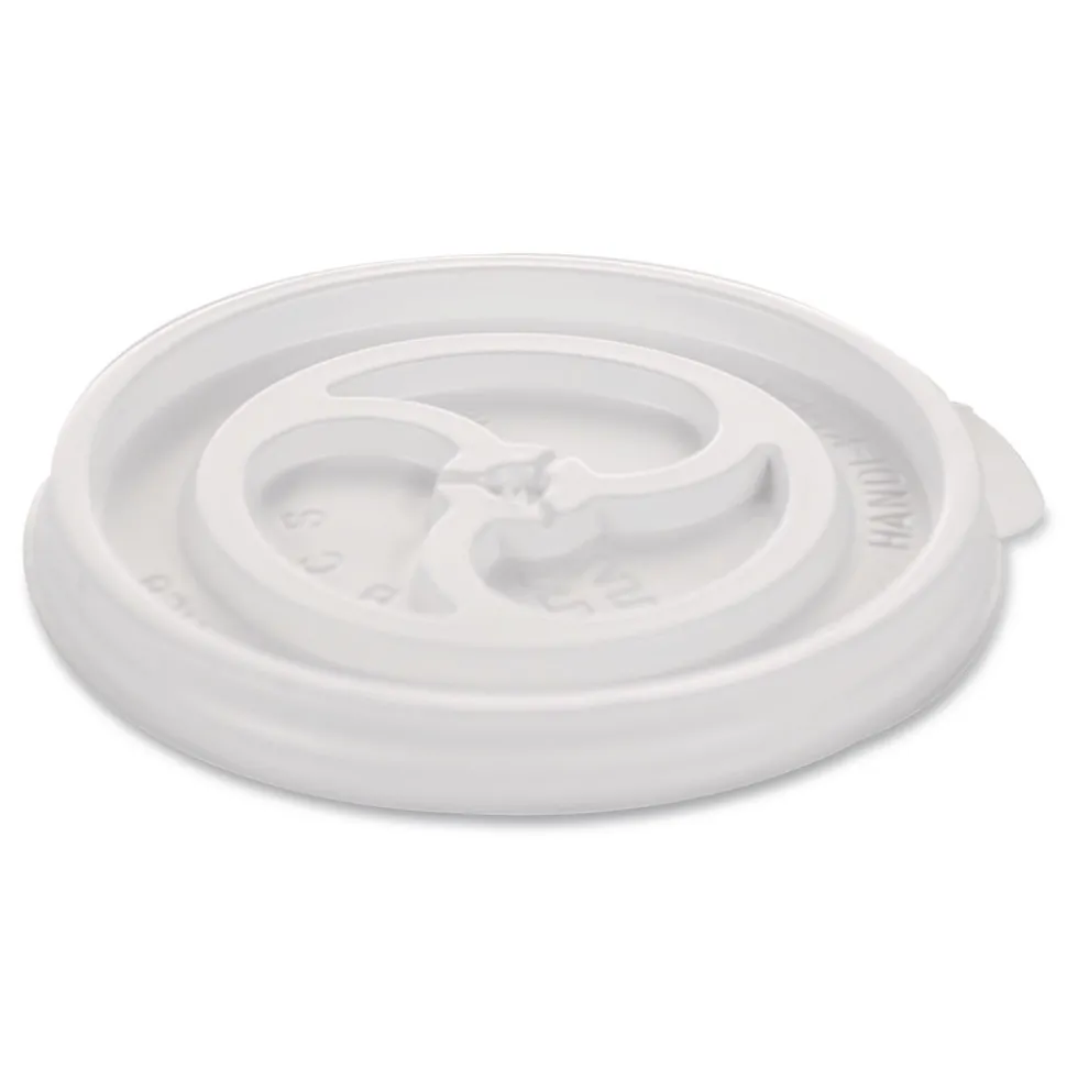 WinCup Slotted Plastic Lids for 8 oz to 10 oz Hot Cups and Bowls - White (1000/Carton)