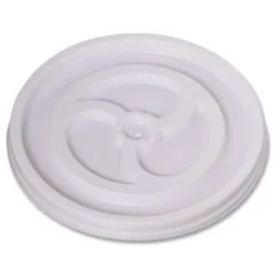 WinCup Vented Plastic Lids for 6 oz Hot Cups and Bowls - White (1000/Carton)