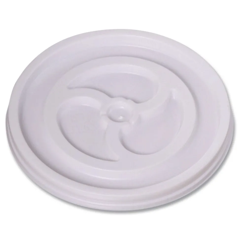 WinCup Vented Plastic Lids for 6 oz Hot Cups and Bowls - White (1000/Carton)
