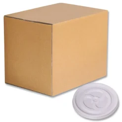 WinCup Vented Plastic Lids for 6 oz Hot Cups and Bowls - White (1000/Carton)