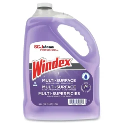 Windex 697262 128 oz Bottle Non-Ammoniated Glass/Multi Surface Cleaner - Pleasant Scent (4/Carton)
