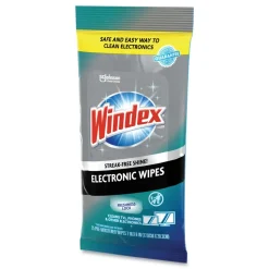Windex 1 Ply 7 in. x 10 in. Neutral Scent Electronics Cleaner - White (12 Packs/Carton)