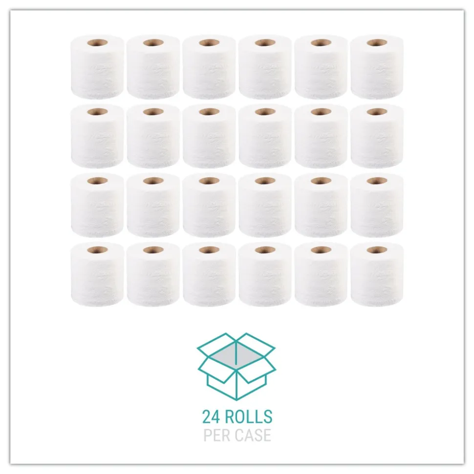 Windsoft 2-Ply Septic Safe Individually Wrapped Rolls Bath Tissue - White (24 Rolls/Carton)